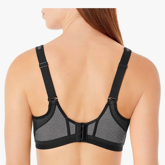 Wacoal 855229 Gray with Black Trim Sports Convertible Underwire Bra.  Size 38DD. - Picture 2 of 13